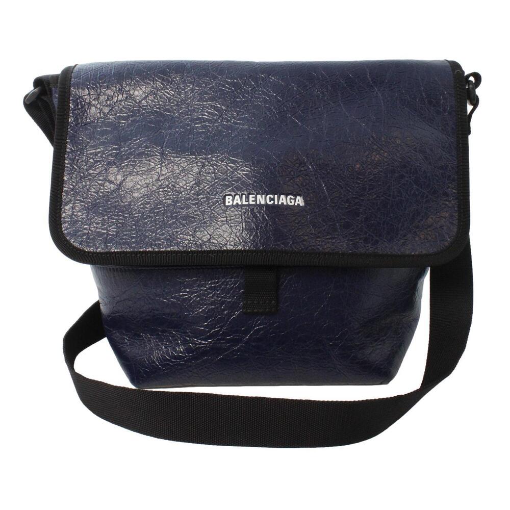Balenciaga Arena Blue Lambskin Leather Flap Messenger - Picture 1 of 6